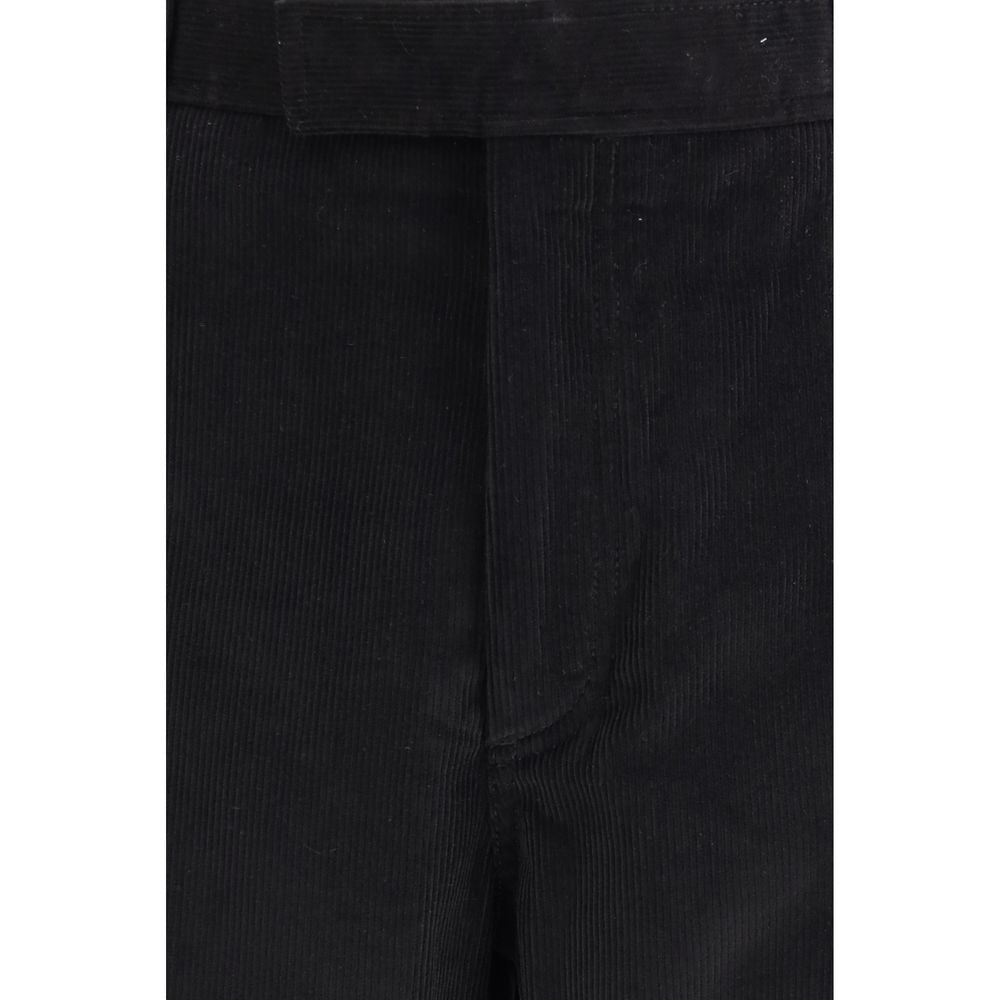 Black Cotton Chino Pants - TIZZIL