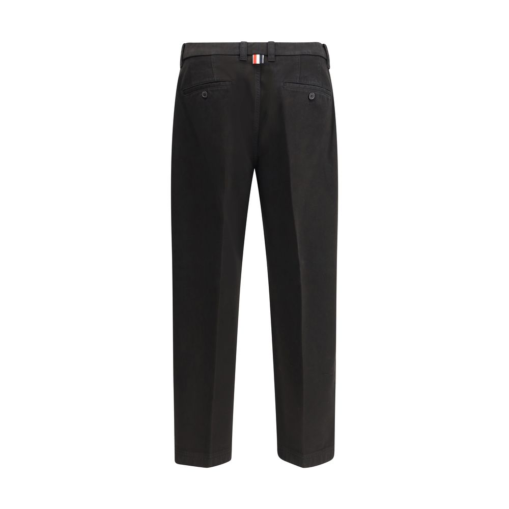 Black Cotton Dress Pants - TIZZIL