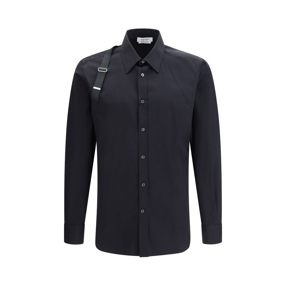 Black Cotton Dress Shirt - TIZZIL