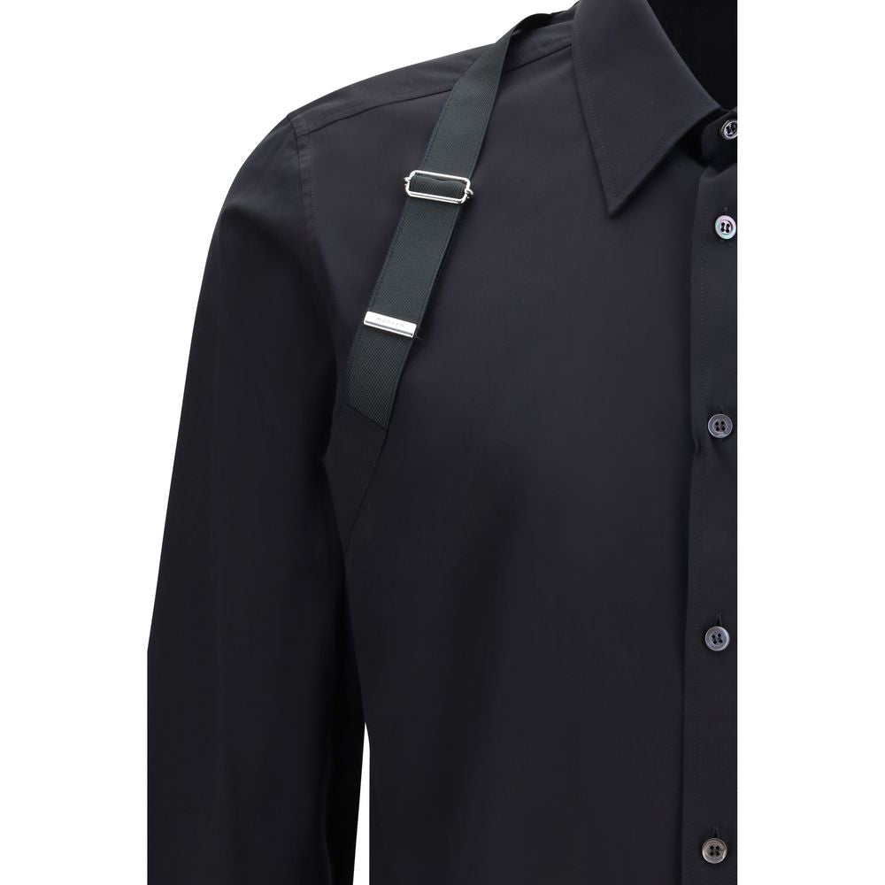 Black Cotton Dress Shirt - TIZZIL