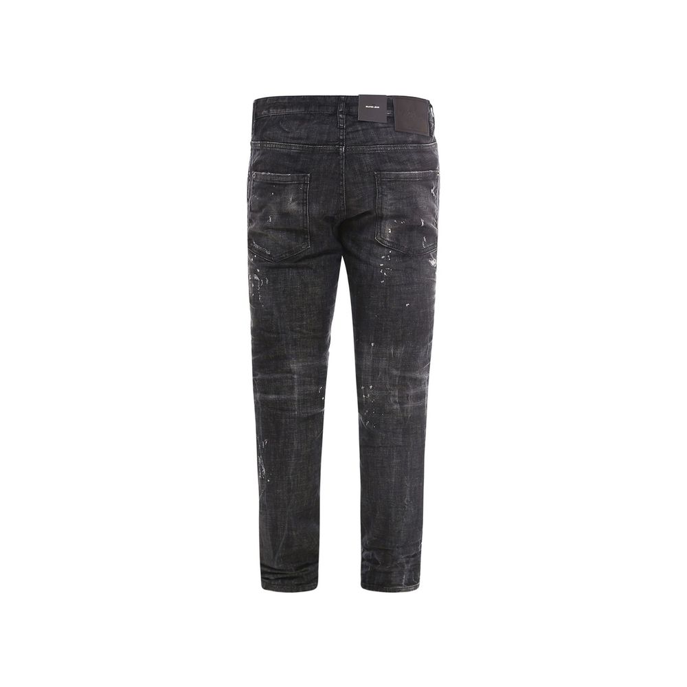 Black Cotton Jeans Denim - TIZZIL