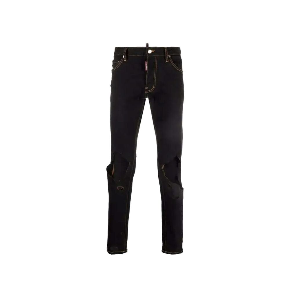 Black Cotton Jeans Denim - TIZZIL