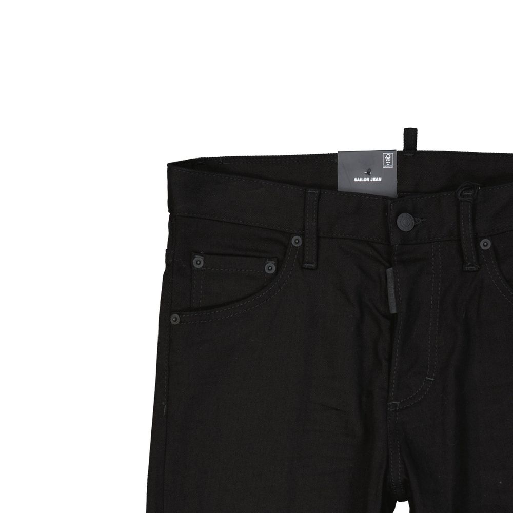 Black Cotton Jeans Denim - TIZZIL