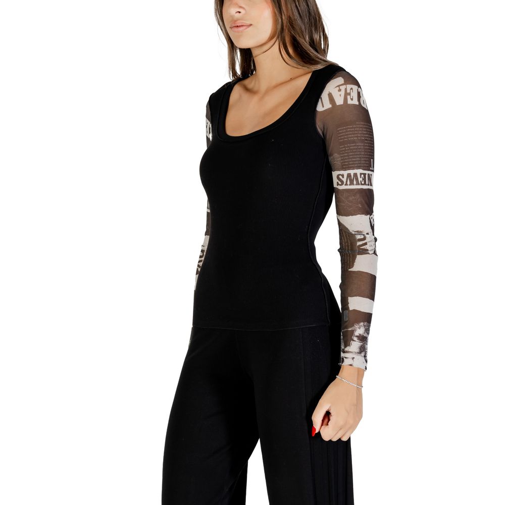 Black Cotton Long Sleeve T-Shirt - TIZZIL