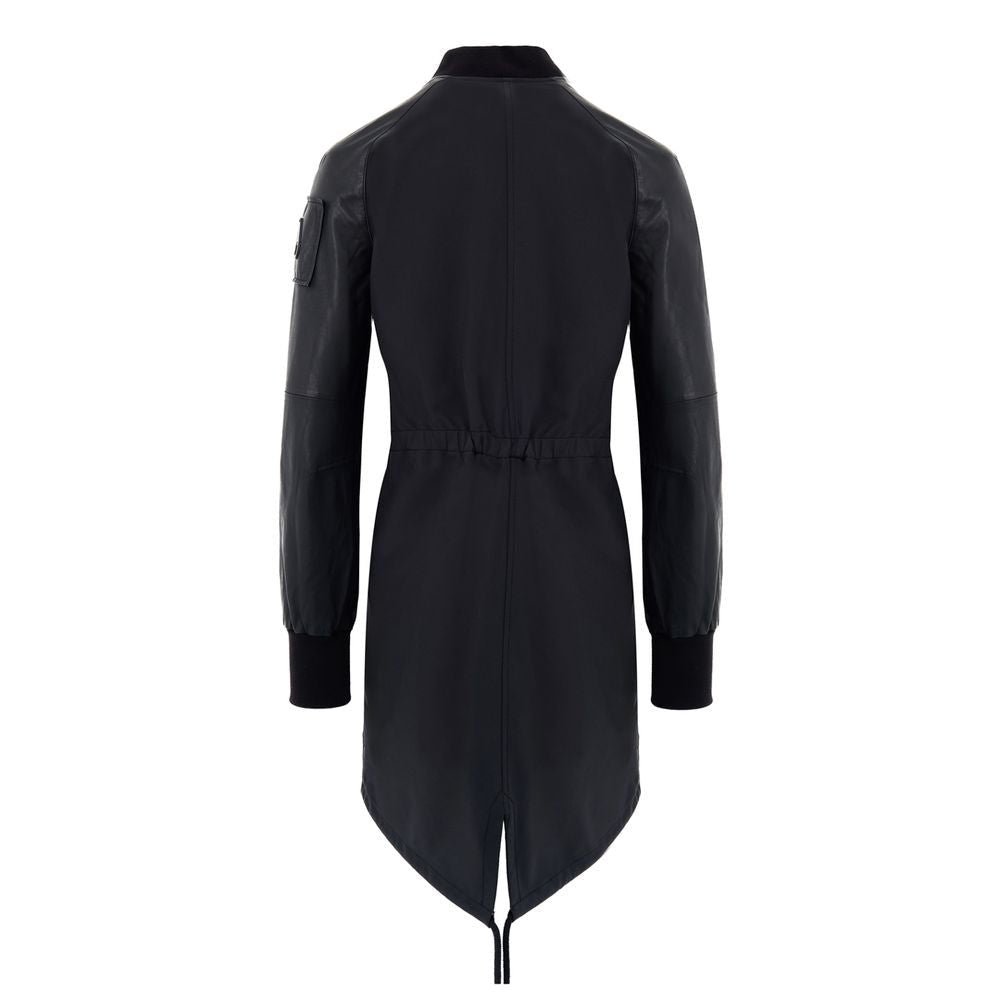 Black Cotton Parka - TIZZIL