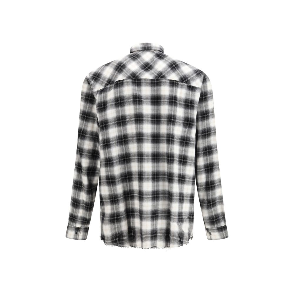 Black Cotton Pattern Shirt - TIZZIL