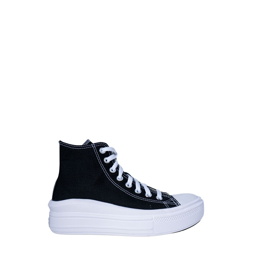 Black Cotton Platform Sneakers - TIZZIL
