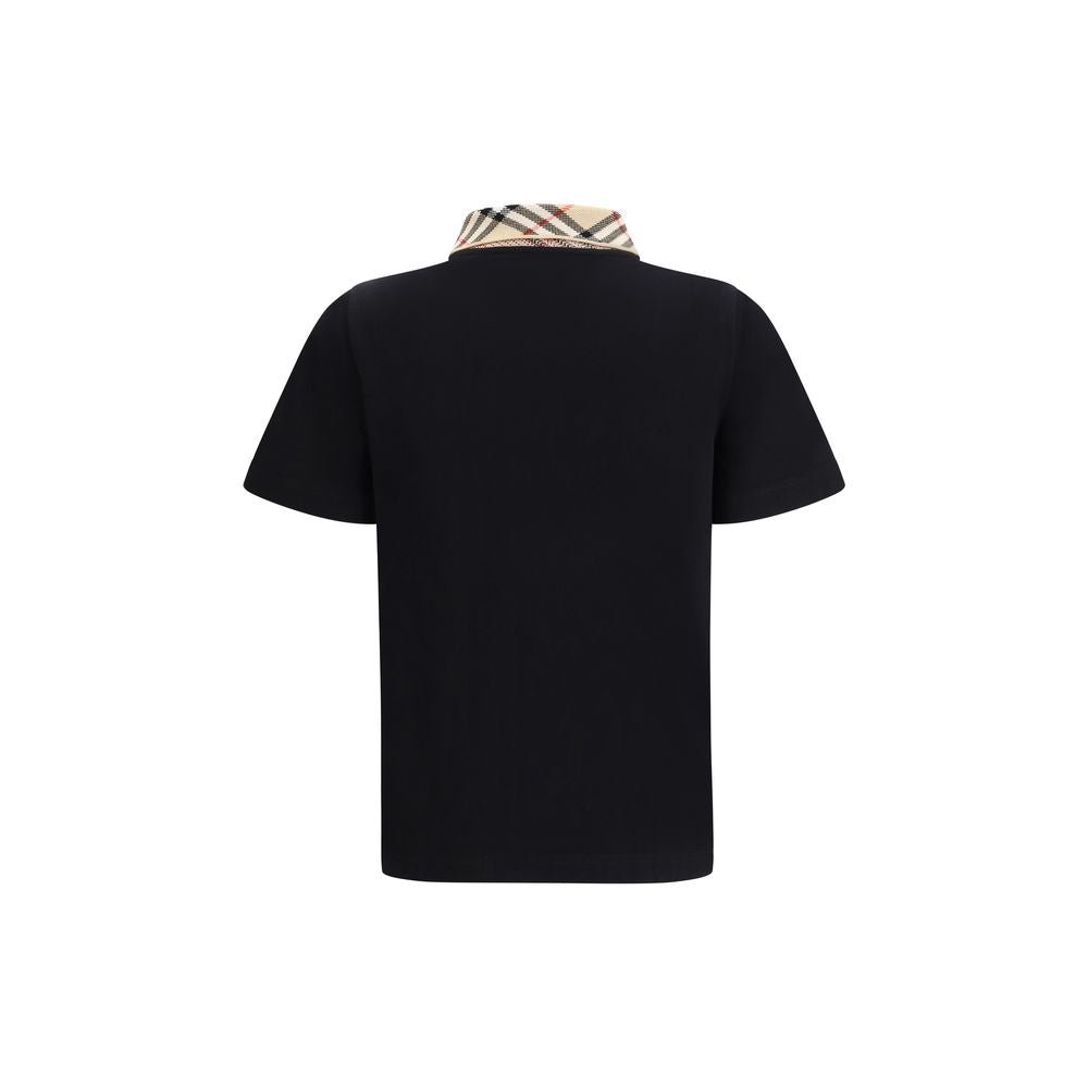 Black Cotton Polo Shirt - TIZZIL