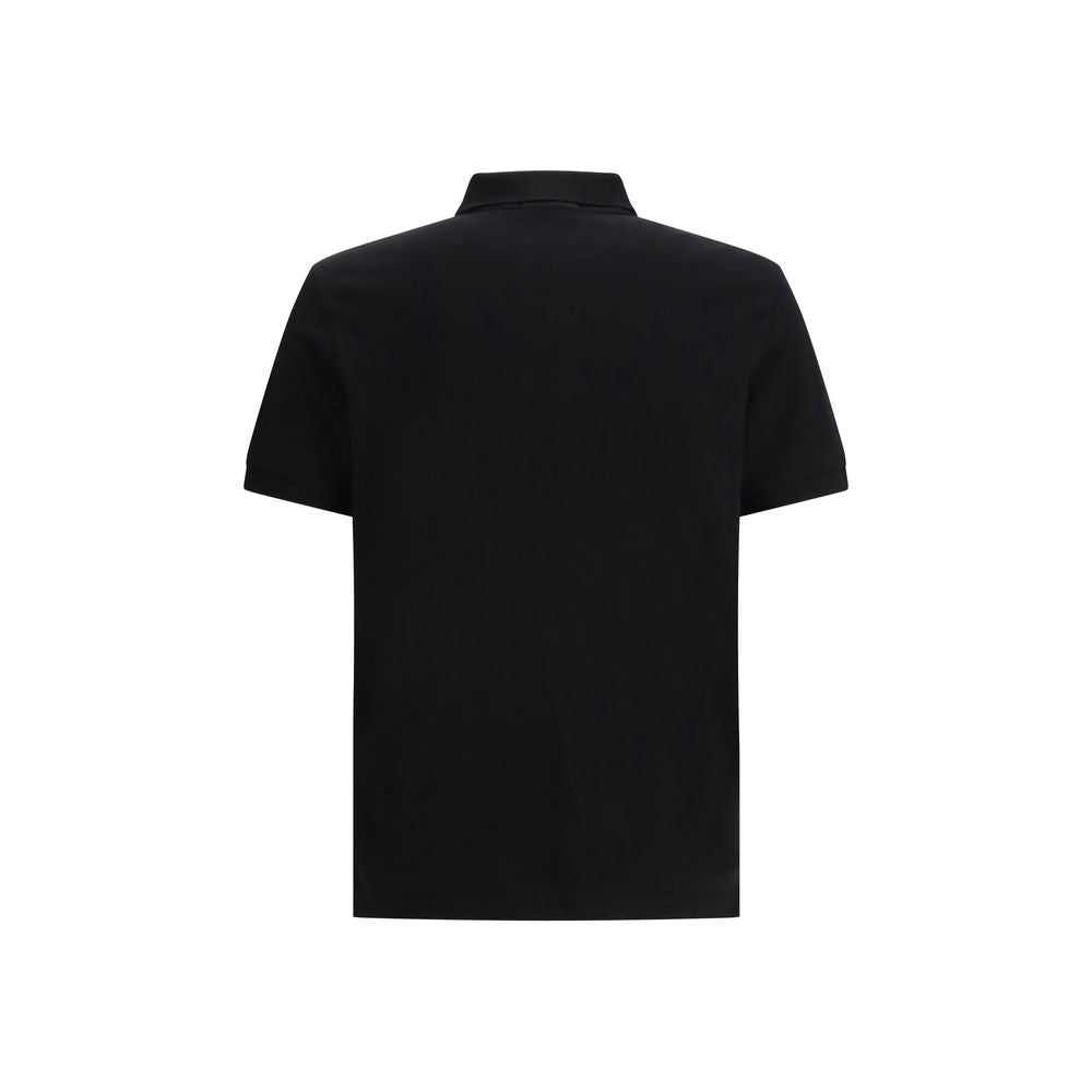 Black Cotton Polo Shirt - TIZZIL