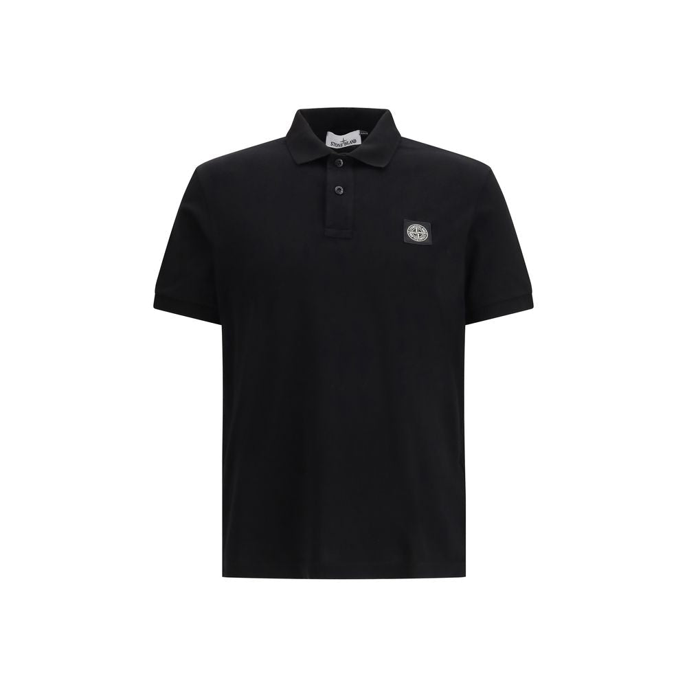 Black Cotton Polo Shirt - TIZZIL