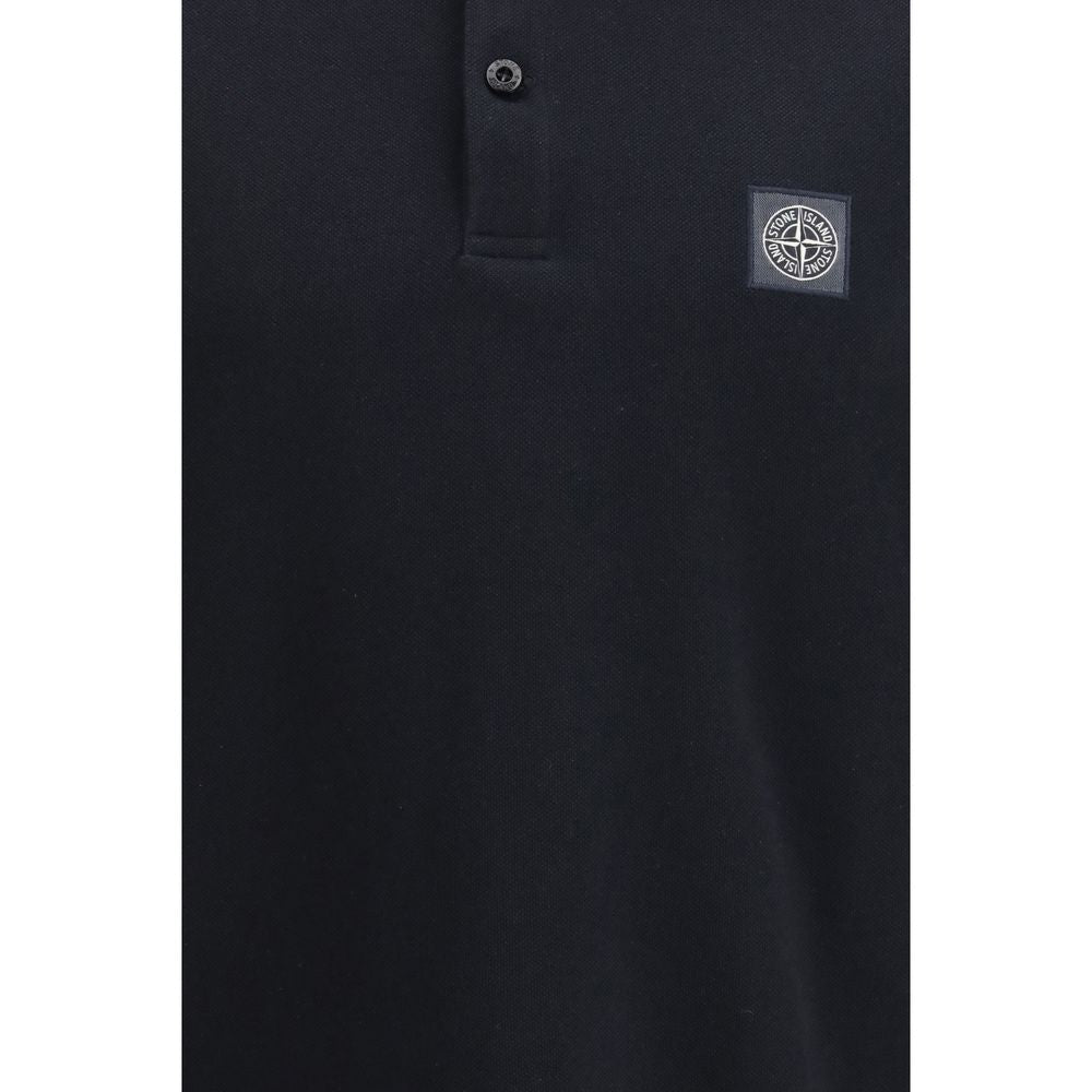 Black Cotton Polo Shirt - TIZZIL