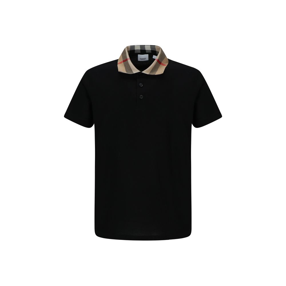 Black Cotton Polo Shirt - TIZZIL