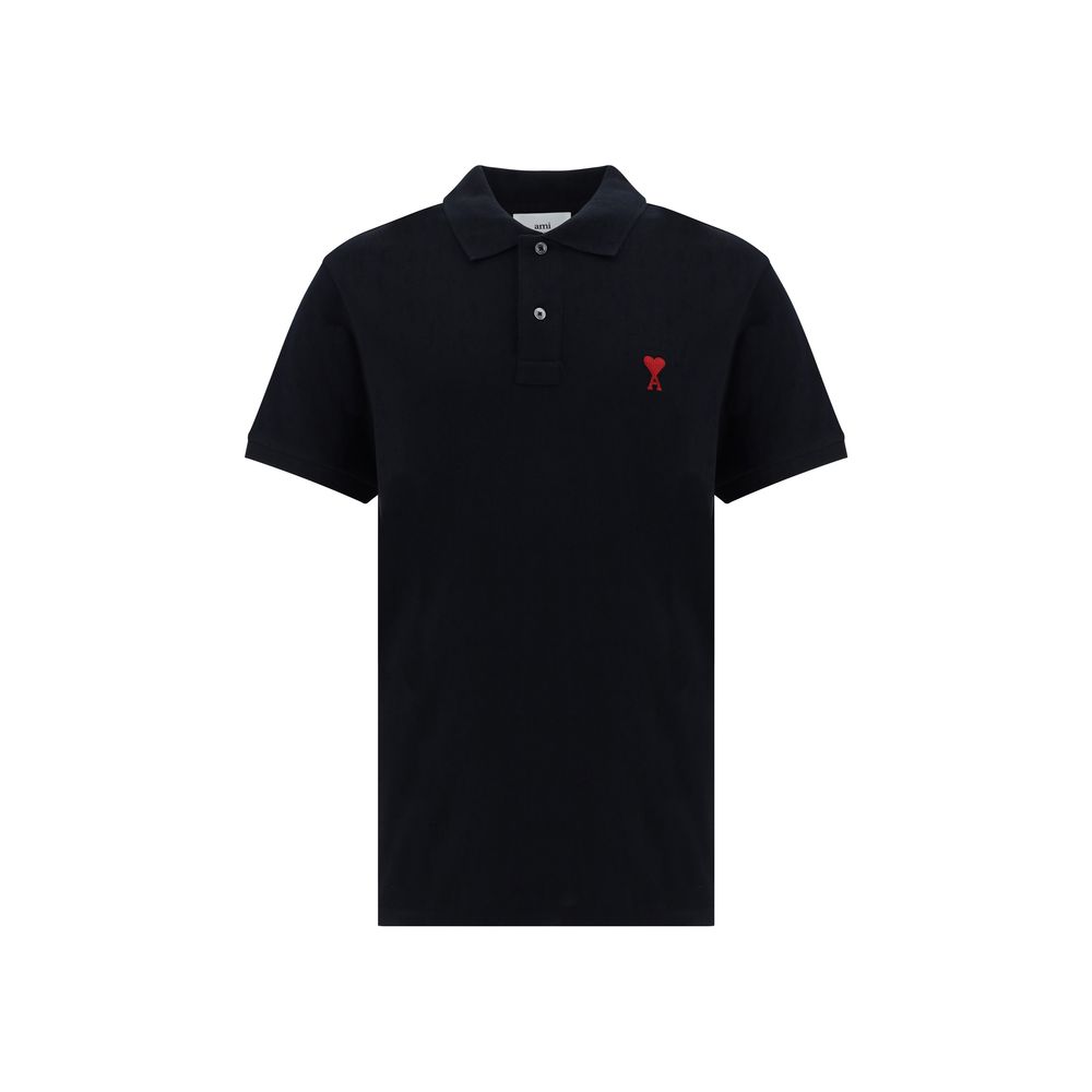Black Cotton Polo Shirt - TIZZIL