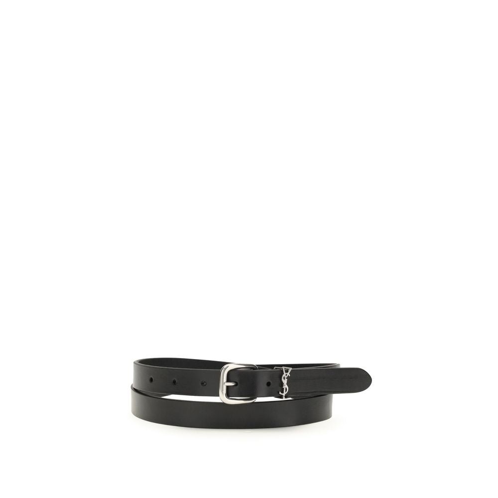 Black Cotton Regular Belt - TIZZIL