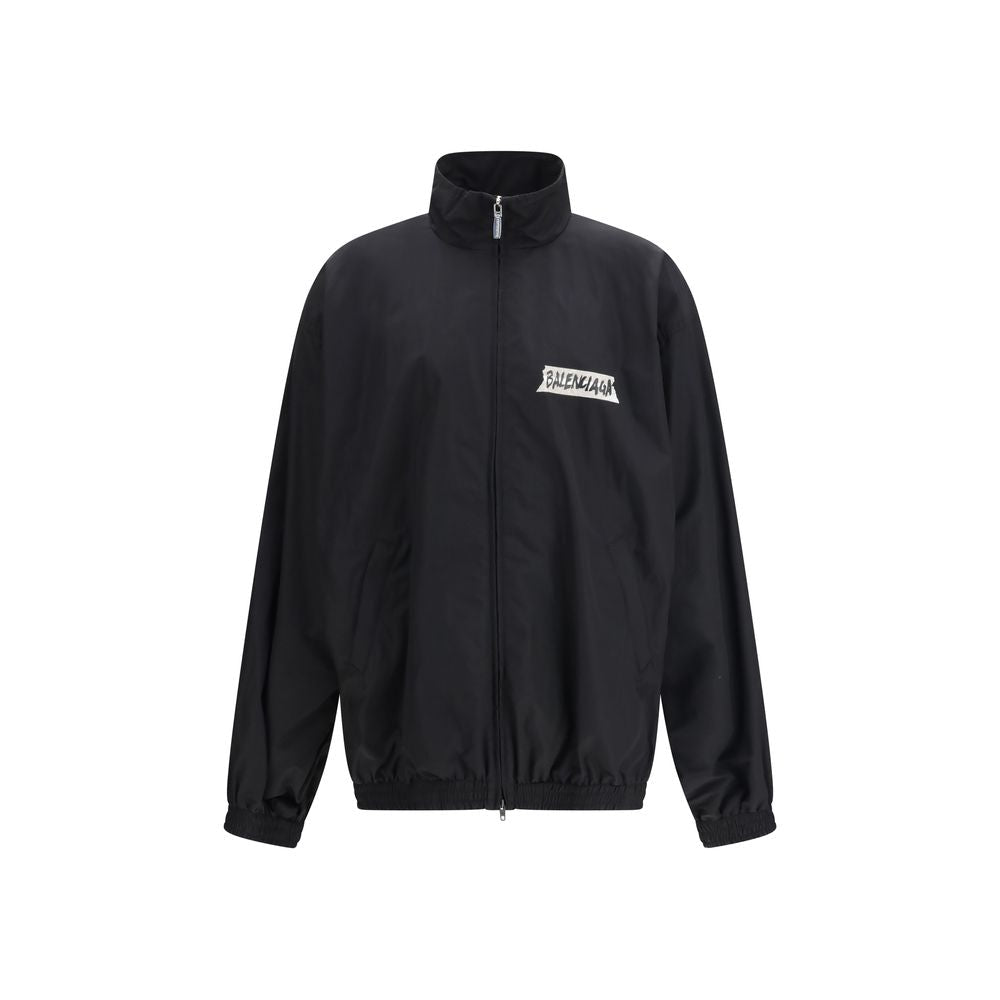 Black Cotton Shell Jacket - TIZZIL