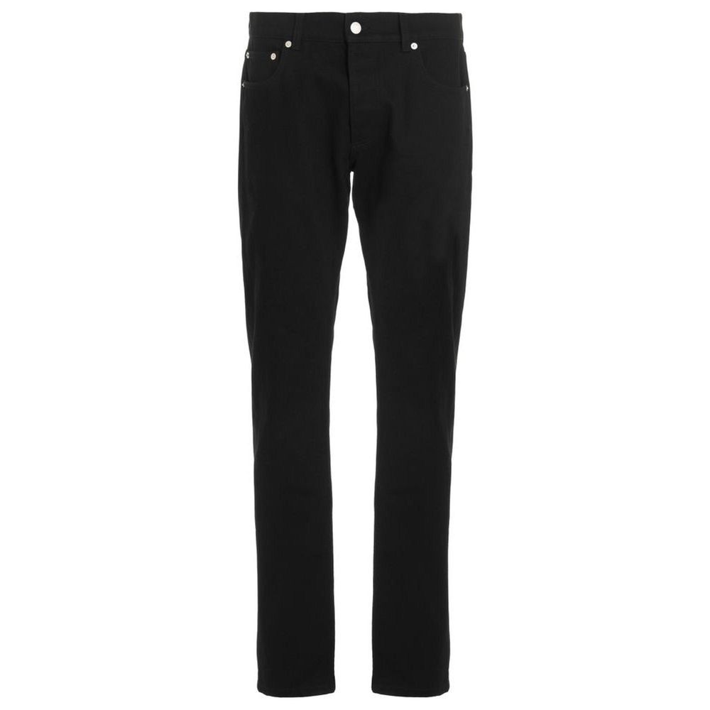 Black Cotton Skinny Jeans - TIZZIL