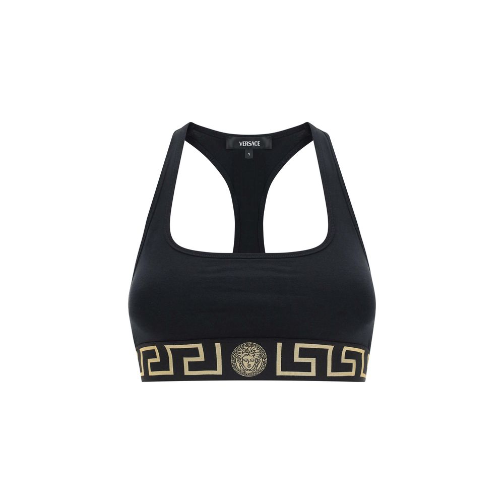 Black Cotton Sport Bra - TIZZIL