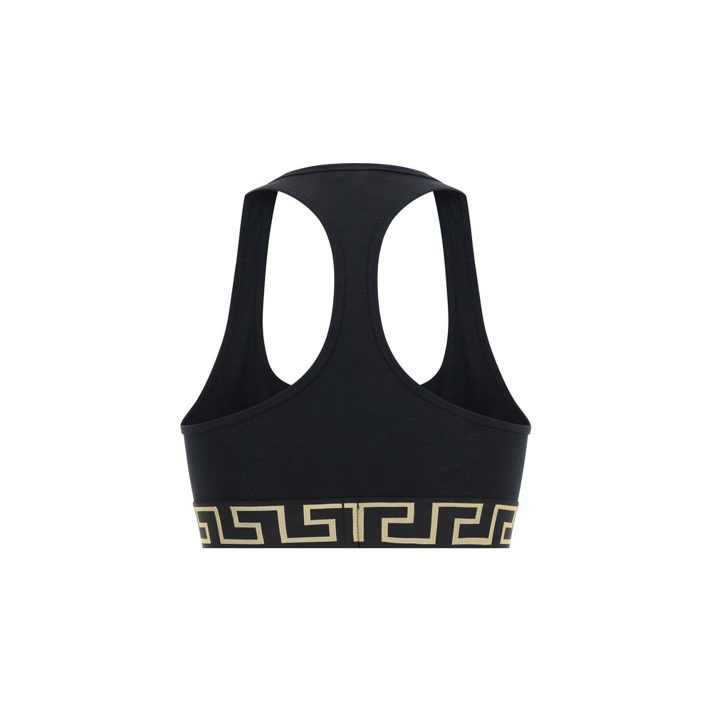 Black Cotton Sport Bra - TIZZIL