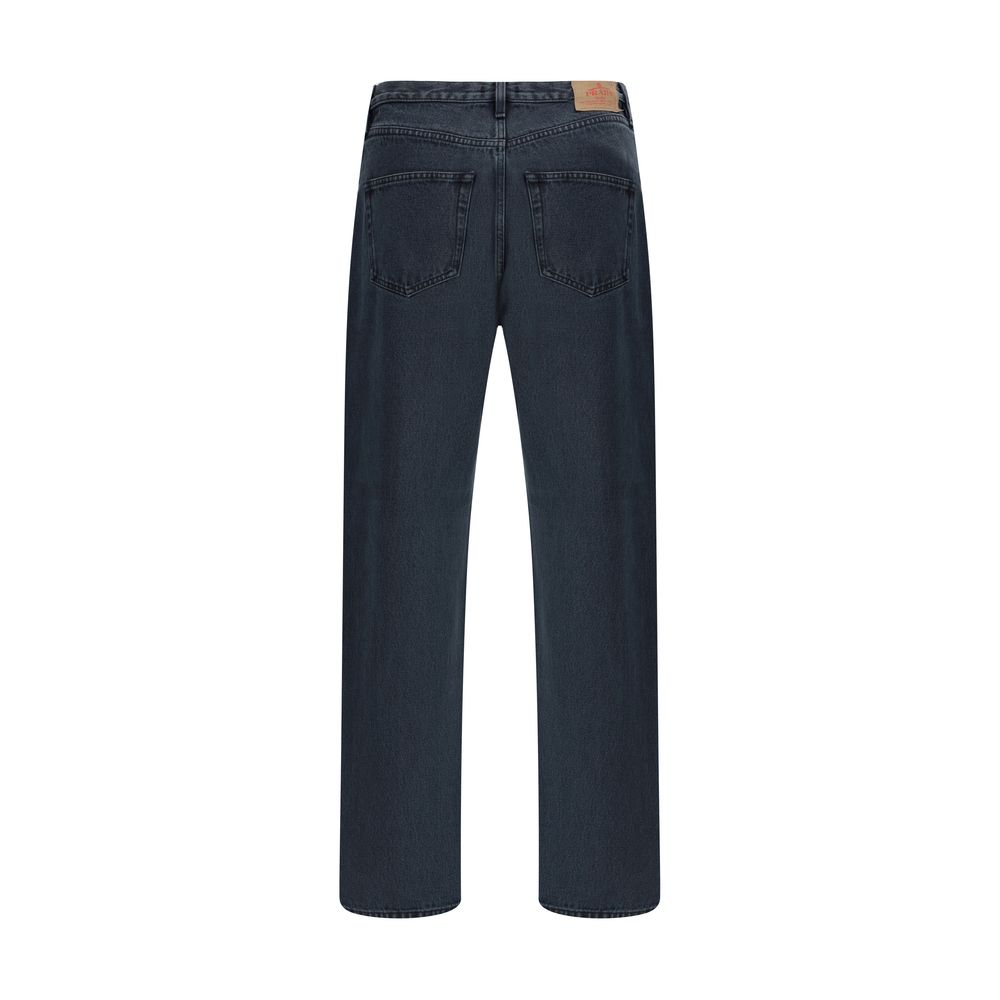 Black Cotton Straight - Leg Jeans - TIZZIL