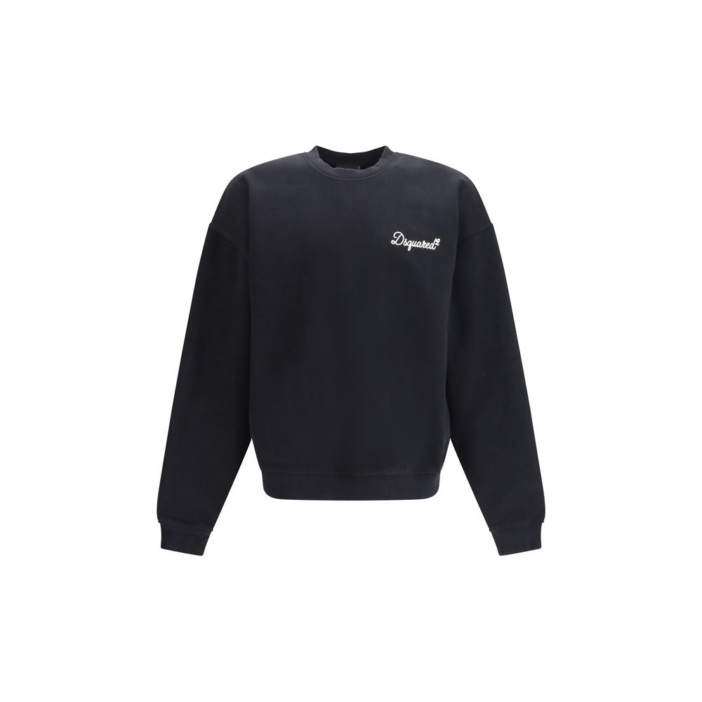 Black Cotton Sweatshirt - TIZZIL