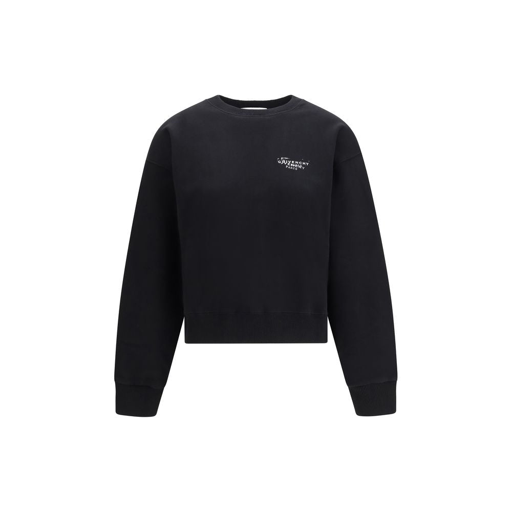 Black Cotton Sweatshirt - TIZZIL