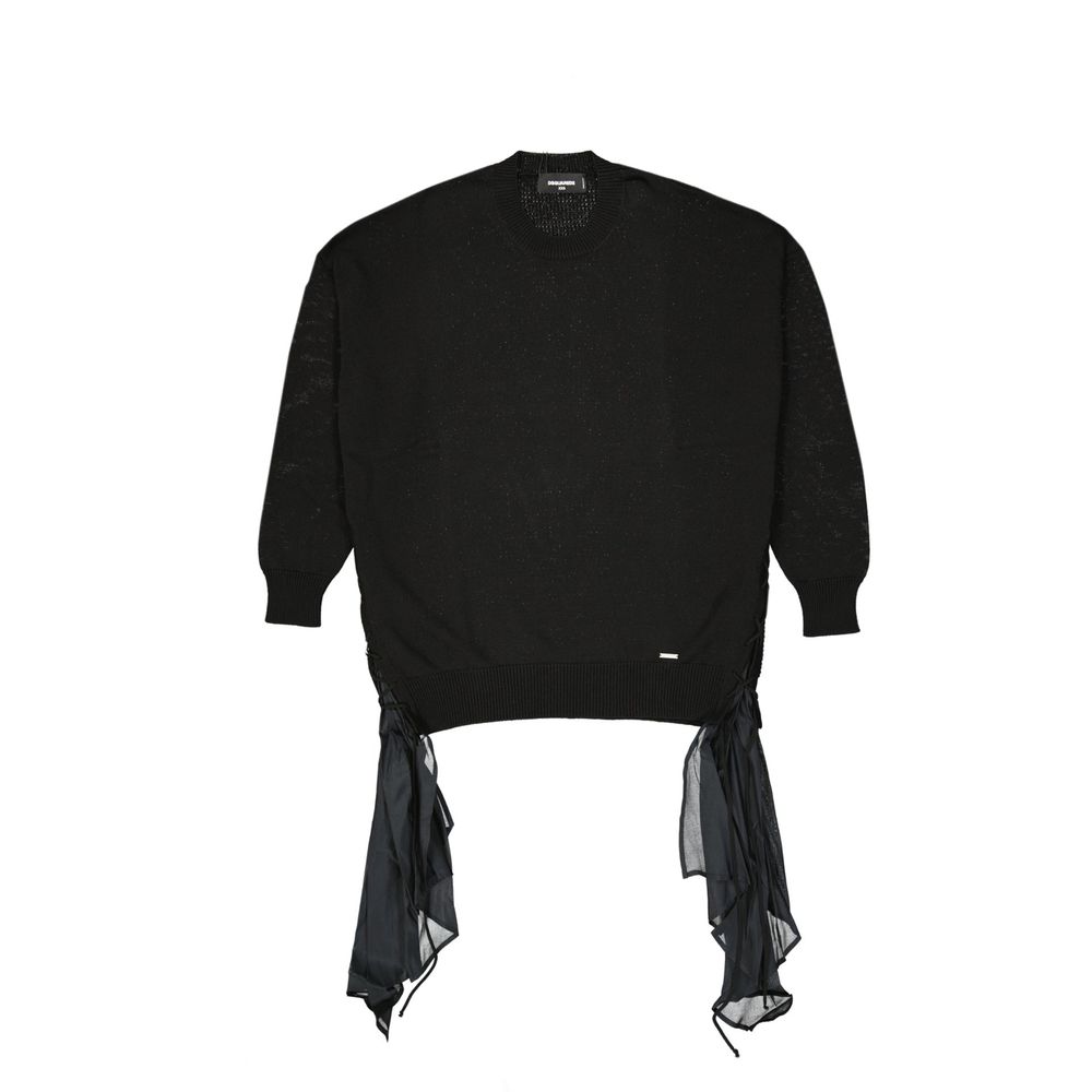 Black Cotton Sweatshirt - TIZZIL