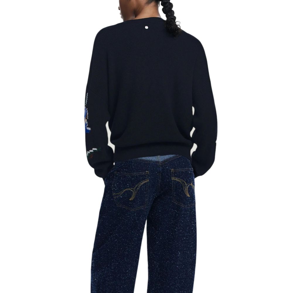 Black Cotton Sweatshirt - TIZZIL