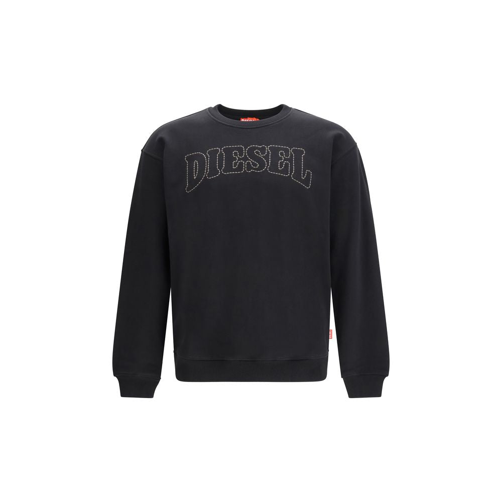 Black Cotton Sweatshirt - TIZZIL