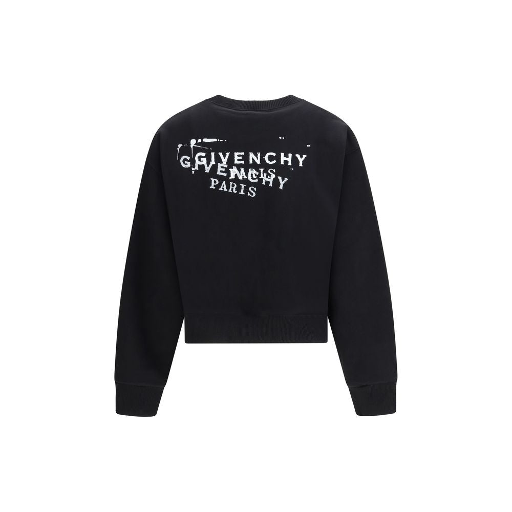 Black Cotton Sweatshirt - TIZZIL