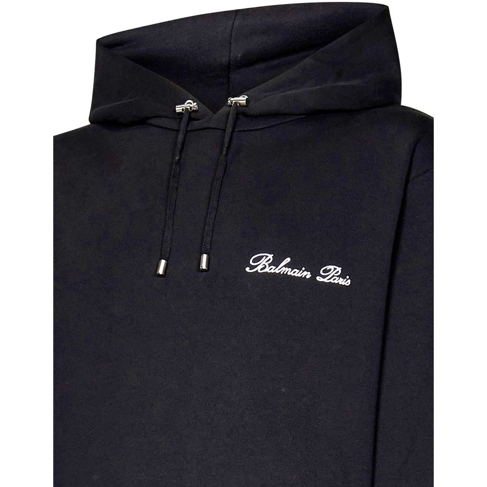 Black Cotton Sweatshirt - TIZZIL