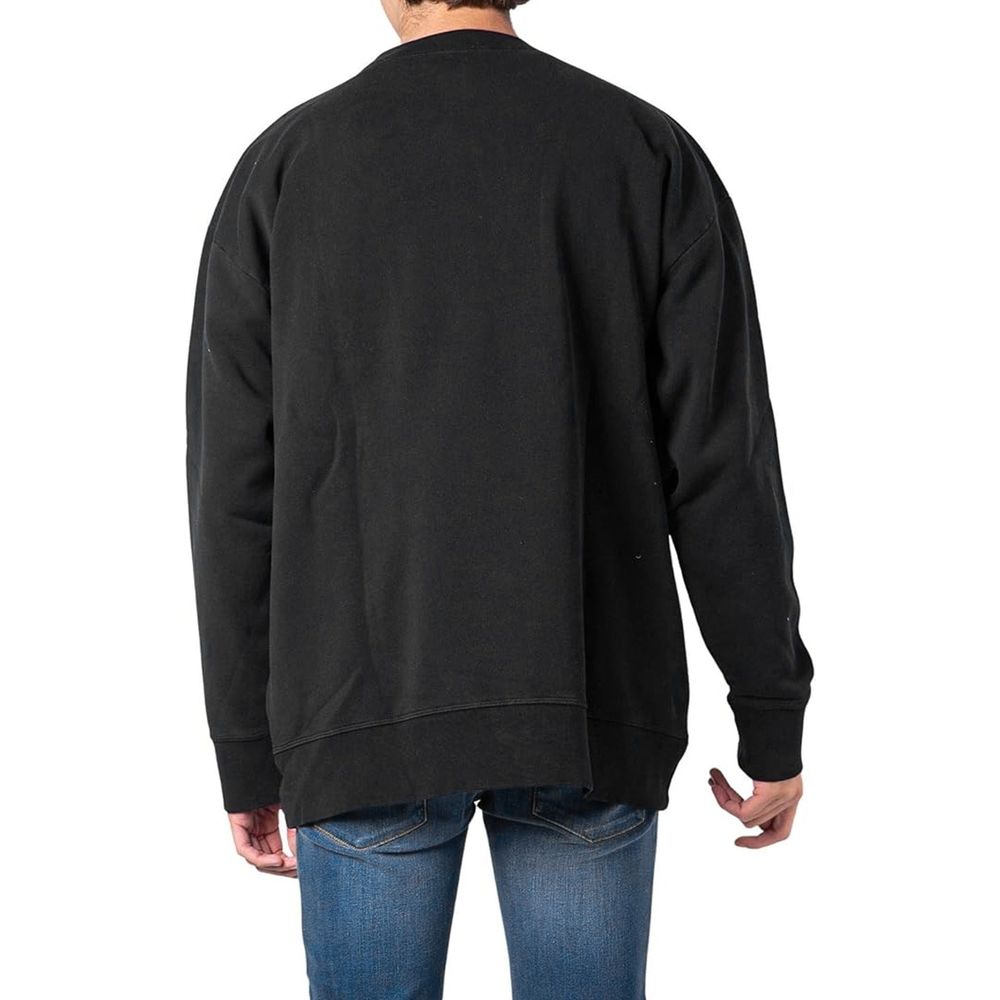Black Cotton Sweatshirt - TIZZIL