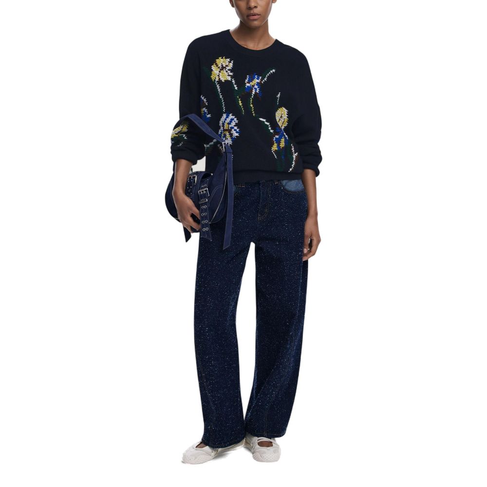 Black Cotton Sweatshirt - TIZZIL