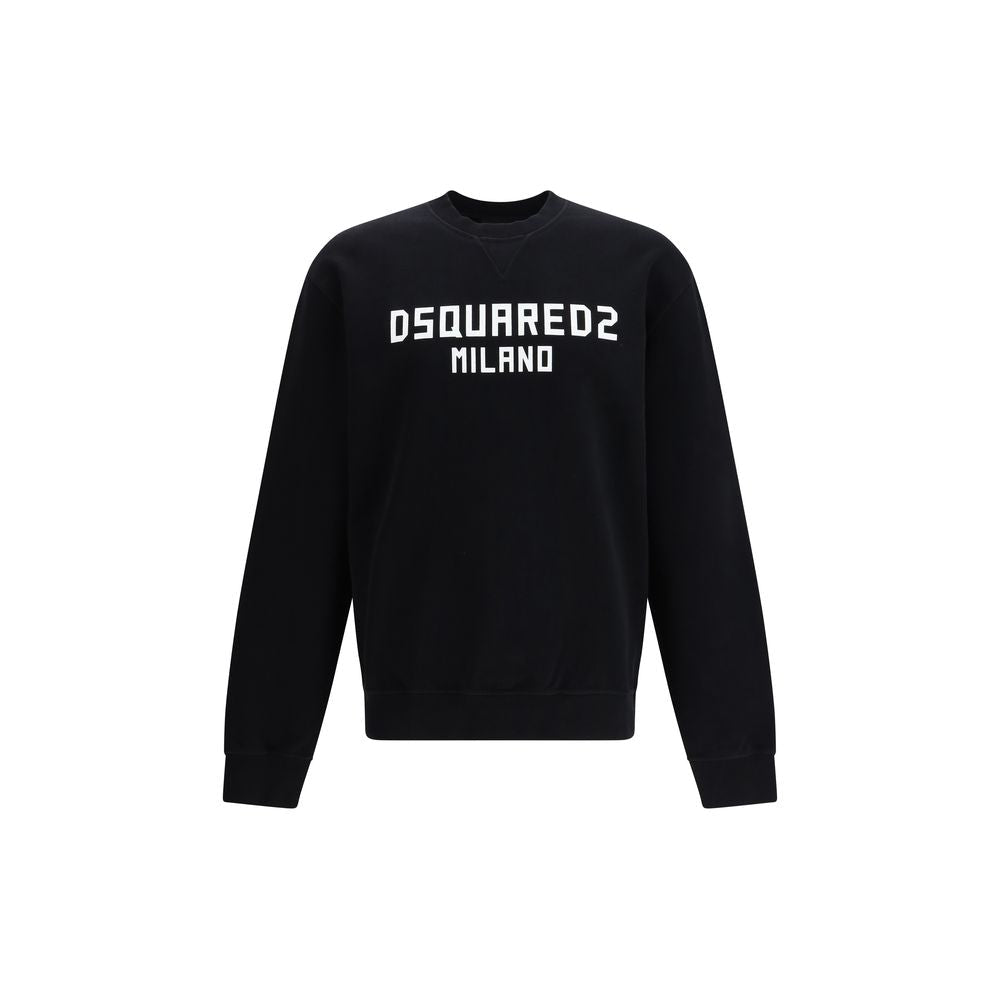 Black Cotton Sweatshirt - TIZZIL
