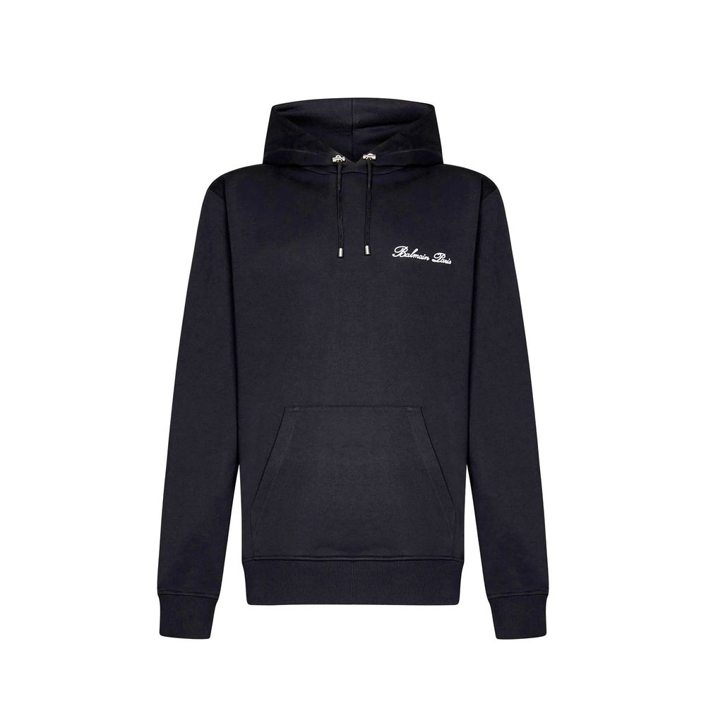 Black Cotton Sweatshirt - TIZZIL