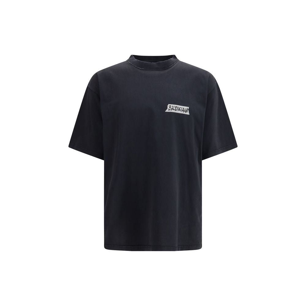 Black Cotton T-Shirt - TIZZIL