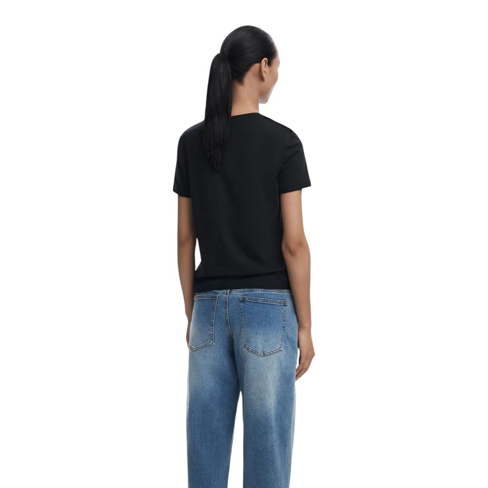 Black Cotton T-Shirt - TIZZIL