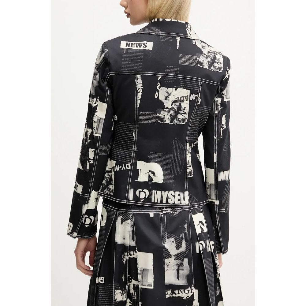 Black Cotton Women Jacket - TIZZIL