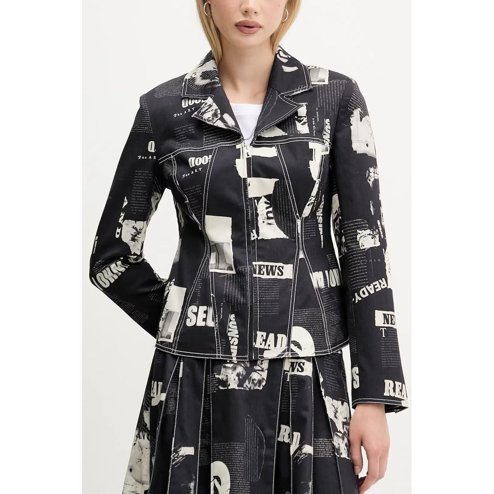 Black Cotton Women Jacket - TIZZIL