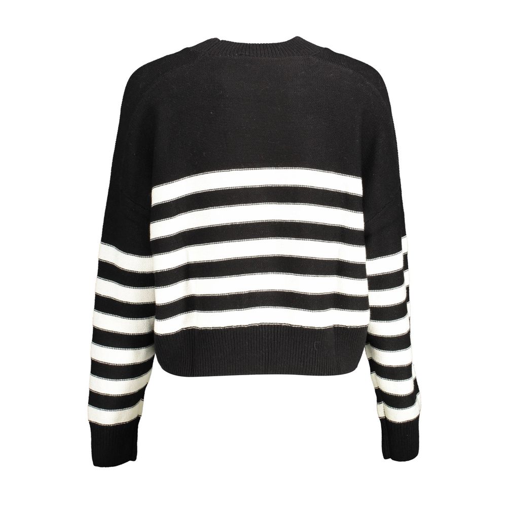 Black Cotton Women Sweater - TIZZIL