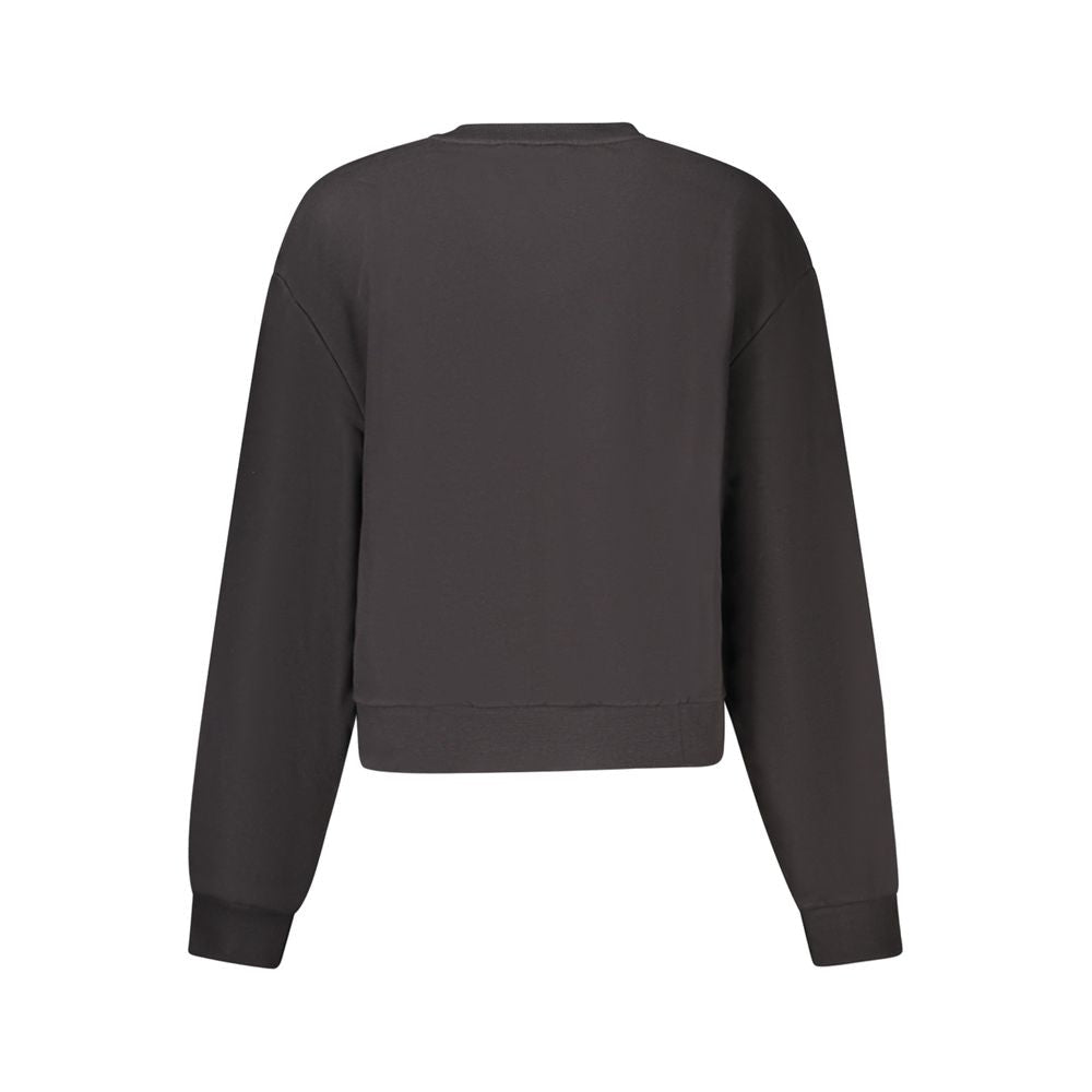 Black Cotton Women's Sweatshirt - TIZZIL