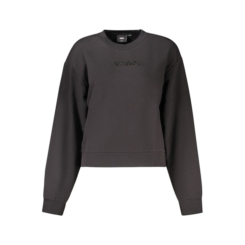 Black Cotton Women's Sweatshirt - TIZZIL