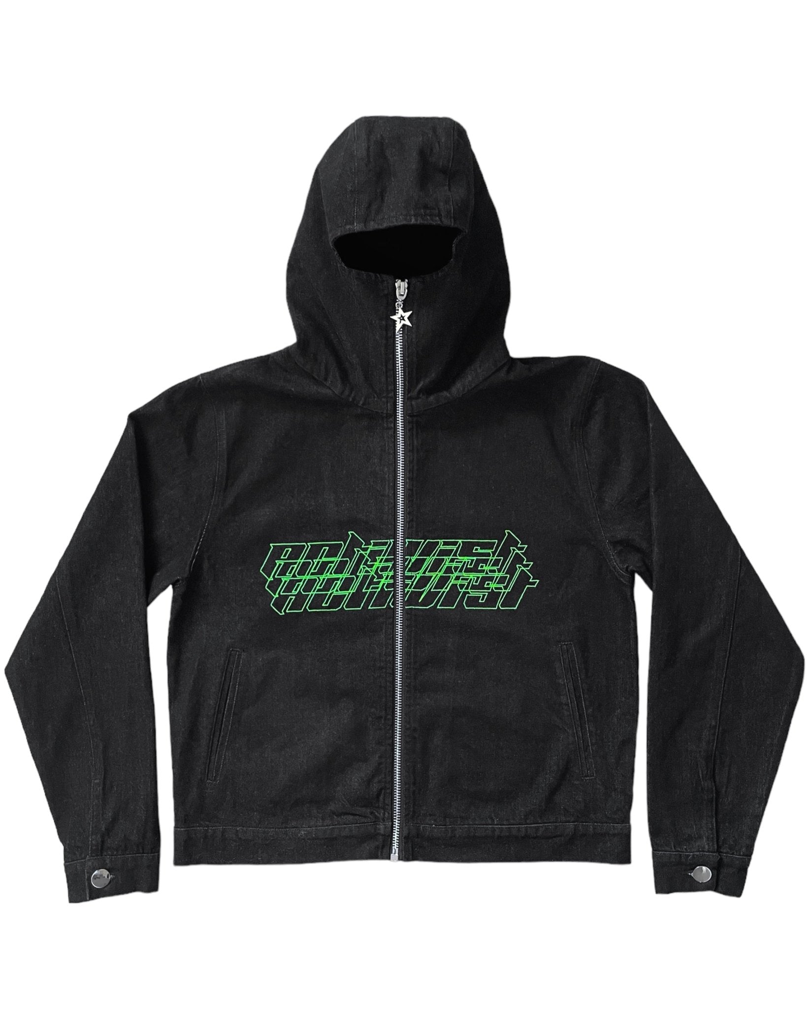 BLACK DENIM JACKET - TIZZIL