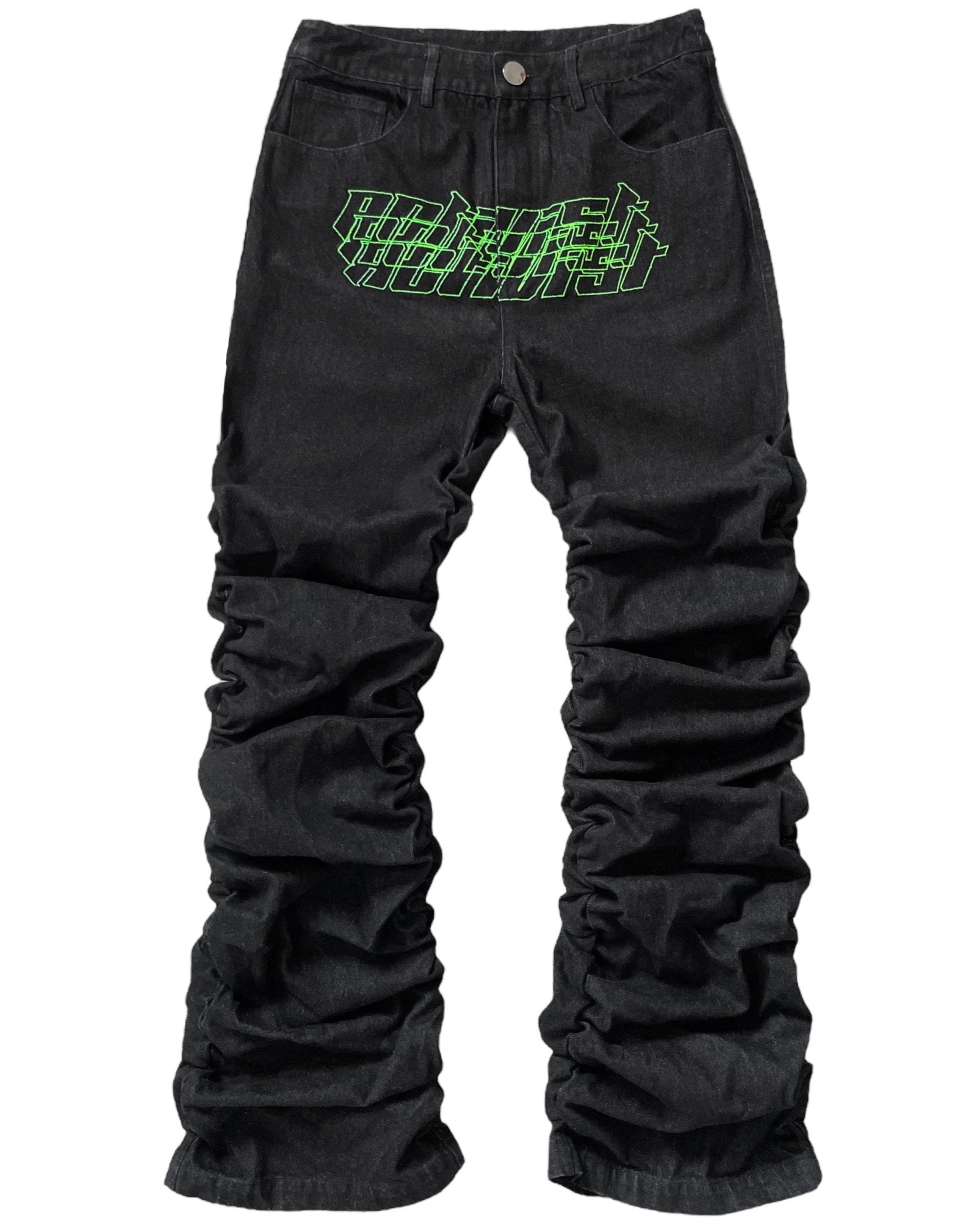 BLACK DENIM PANTS - TIZZIL