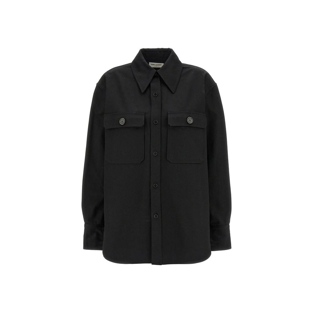Black Denim Shirt - TIZZIL