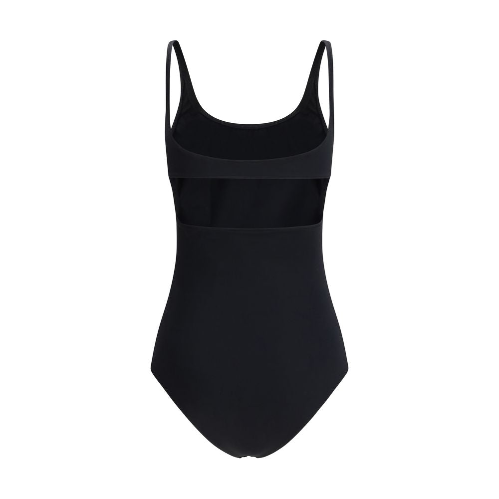 Black Elastane One - Piece Swimsuit - TIZZIL