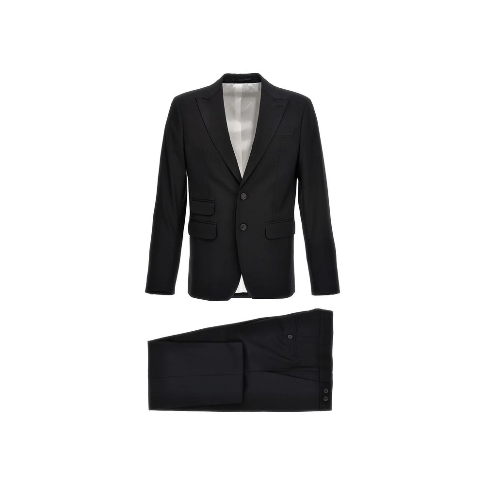 Black Elastane Two - Piece Suit - TIZZIL