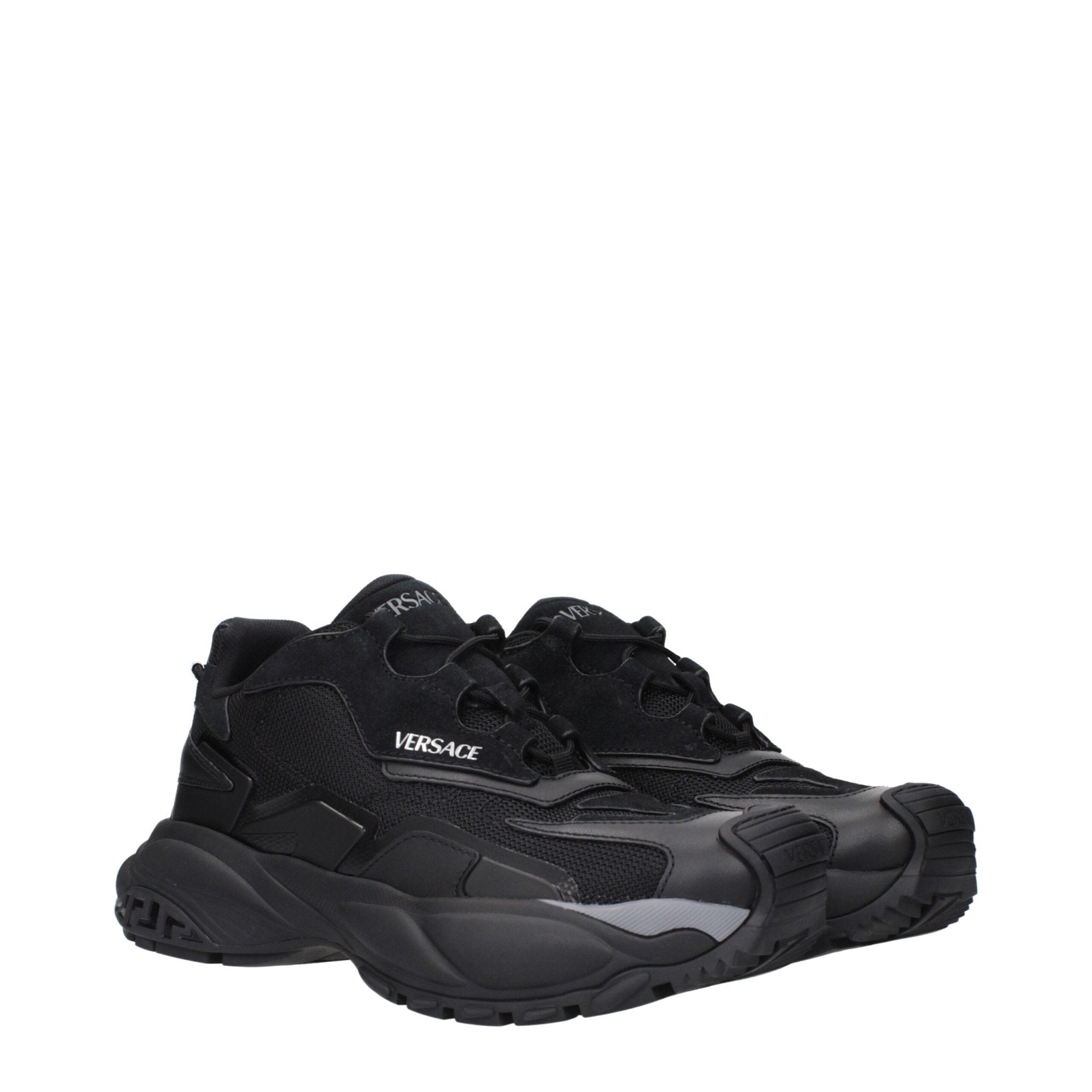 Black Fabric Athletic Sneakers - TIZZIL