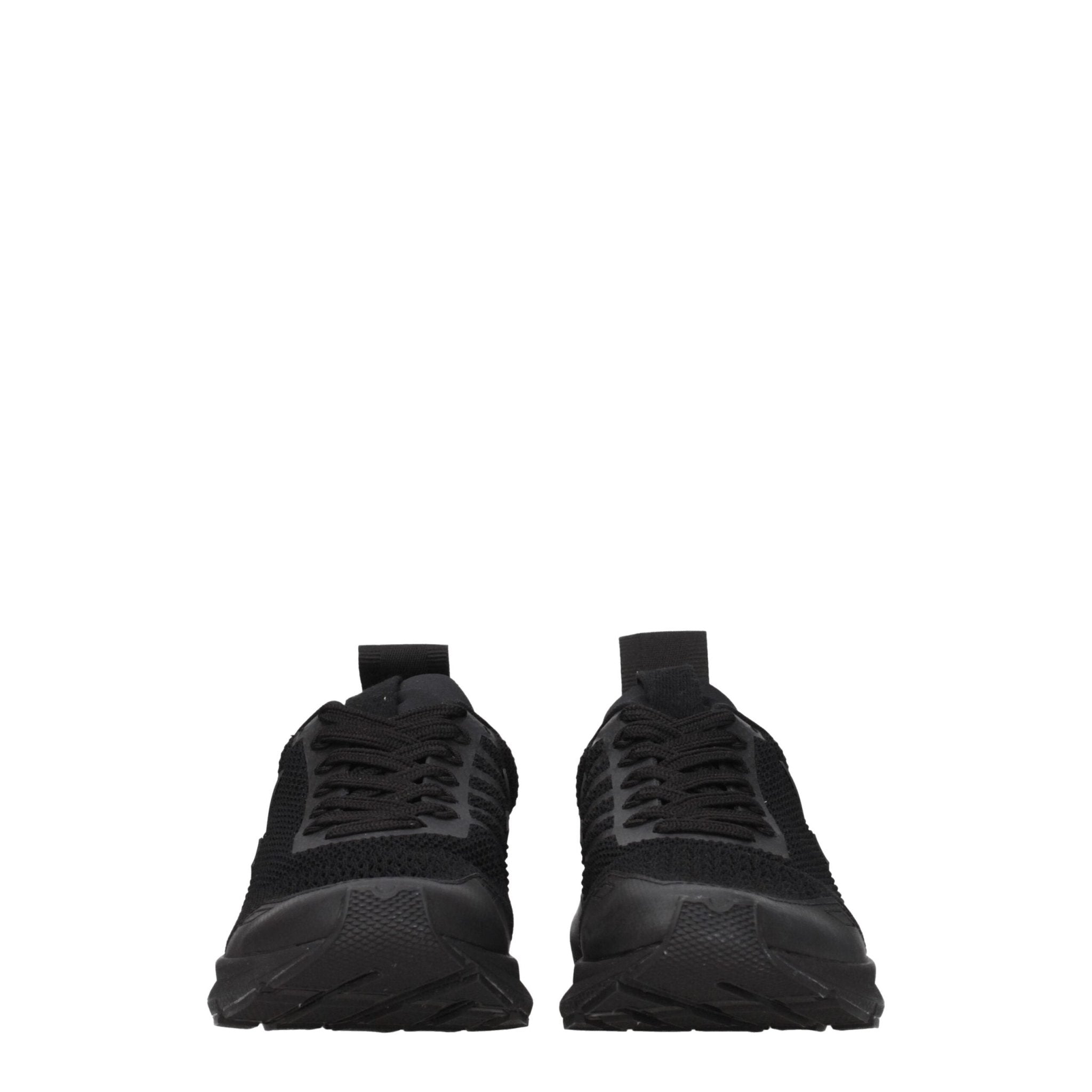 Black Fabric Athletic Sneakers - TIZZIL