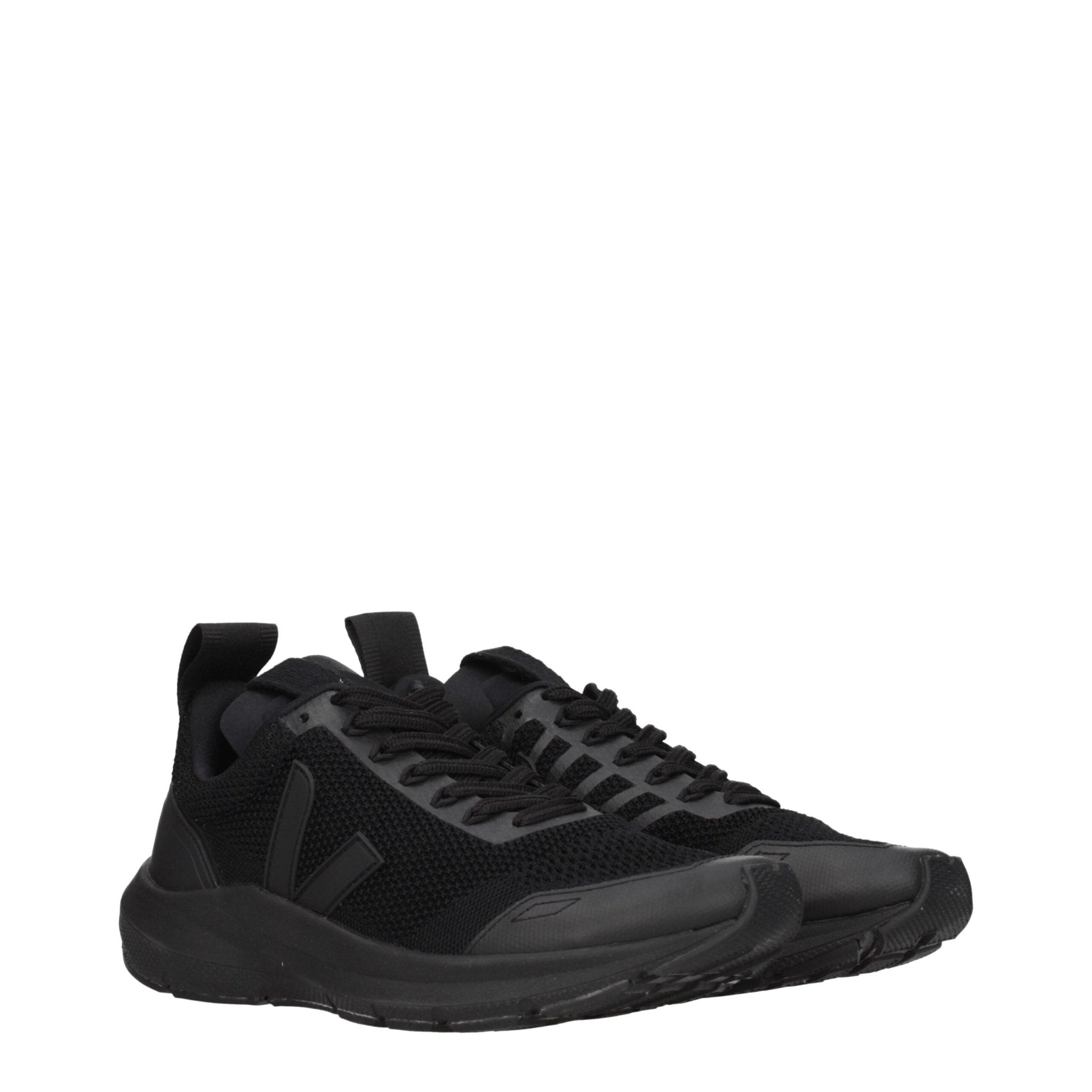 Black Fabric Athletic Sneakers - TIZZIL