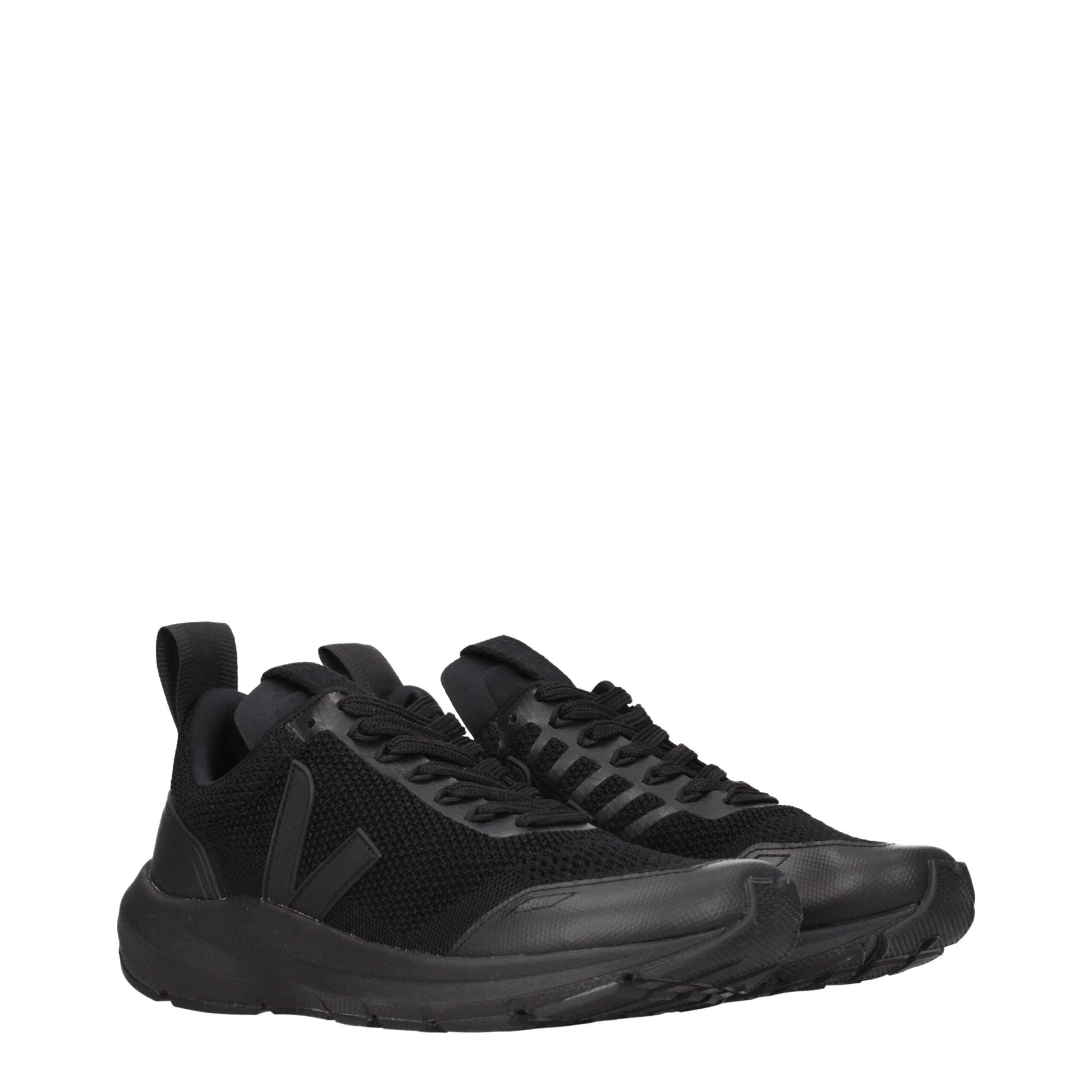 Black Fabric Athletic Sneakers - TIZZIL